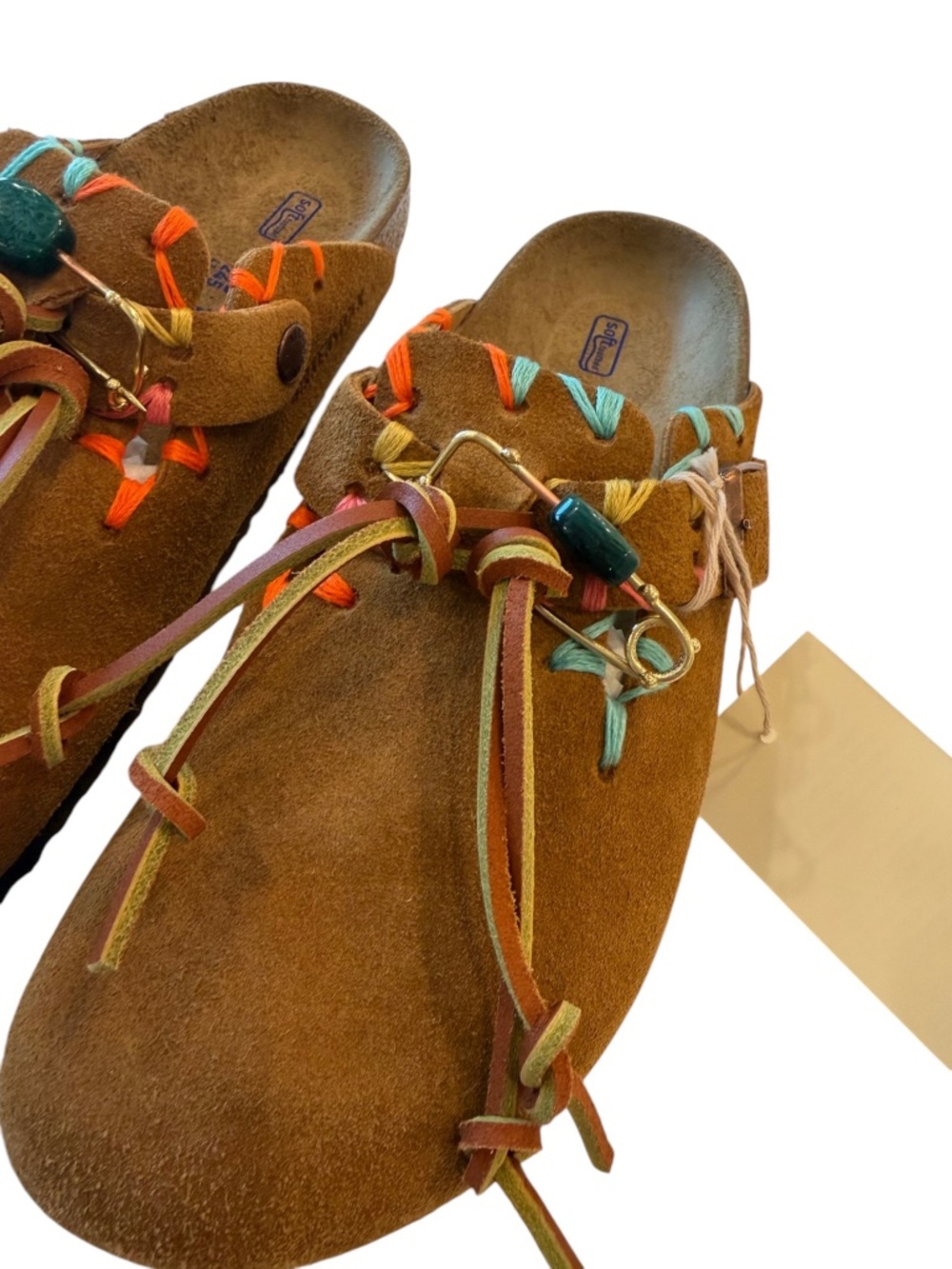 NWT Giovanni Gerosa Birkenstock Clogs in Cognac Size 38 Narrow - Picture 4 of 10